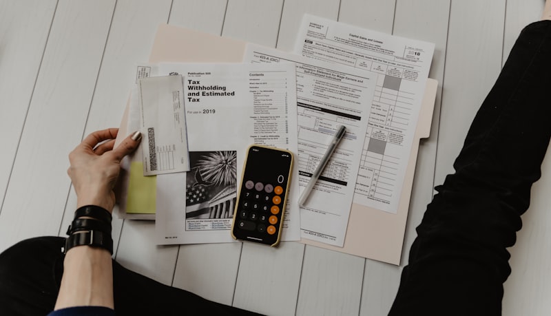 Credit card and financial documents on a desk